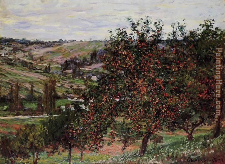 Apple Trees near Vetheuil painting - Claude Monet Apple Trees near Vetheuil art painting